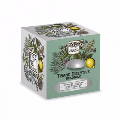 Tisane Cube Digestive - Coffret métal 24 sachets - Provence d'Antan