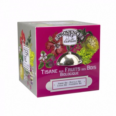 Tisane Cube Fruits Rouges Bio - Coffret métal 24 sachets - Provence d'Antan